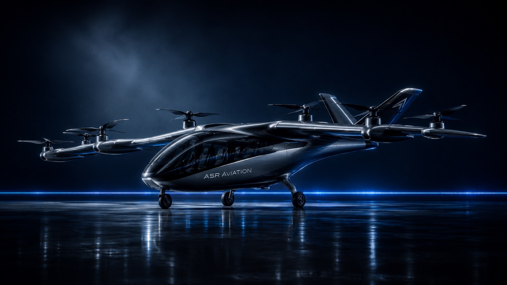 Concept ASR Aviation air taxi facing the horizon