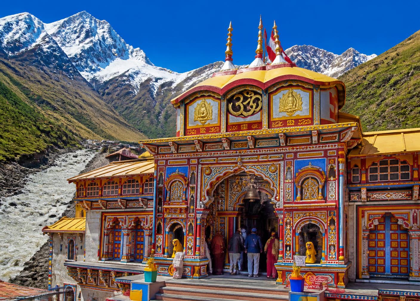 Yamunotri and Gangotri and Kedarnath and Badrinath temple